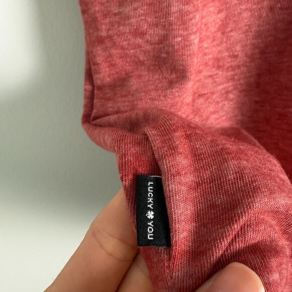 Lucky Brand Polo Mens Venice Burnout Shirt Mars Red Size XL - Picture 6 of 11